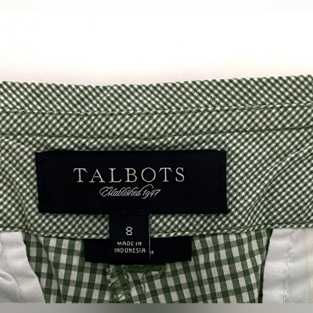 Talbots Belted Gingham Chino Shorts - Picture 3 of 4